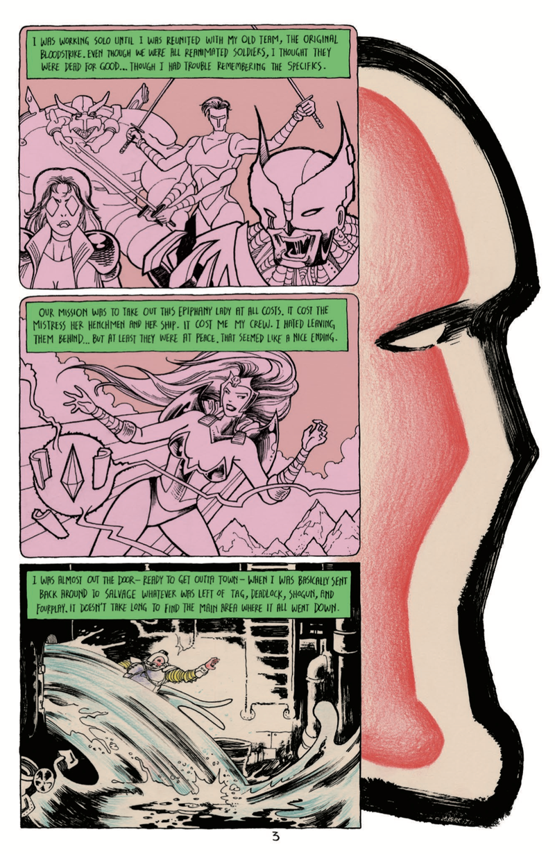 Illustration for article titled Michel Fiffe celebrates extreme ’90s comics in this Bloodstrike exclusive